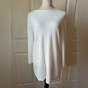 LOFT White Textured Lightweight Sweater - Size XL - Excellent Condition